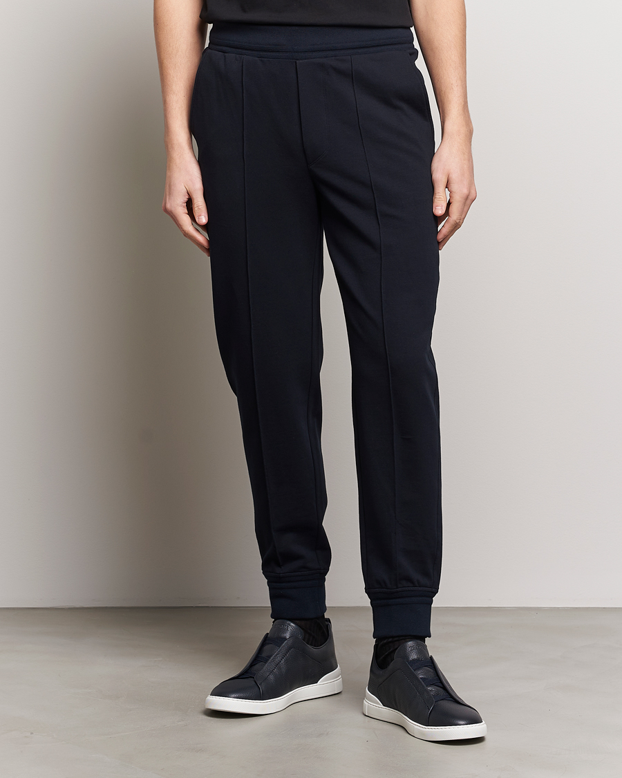 Mies | Housut | Zegna | Cotton Stretch Joggers Navy