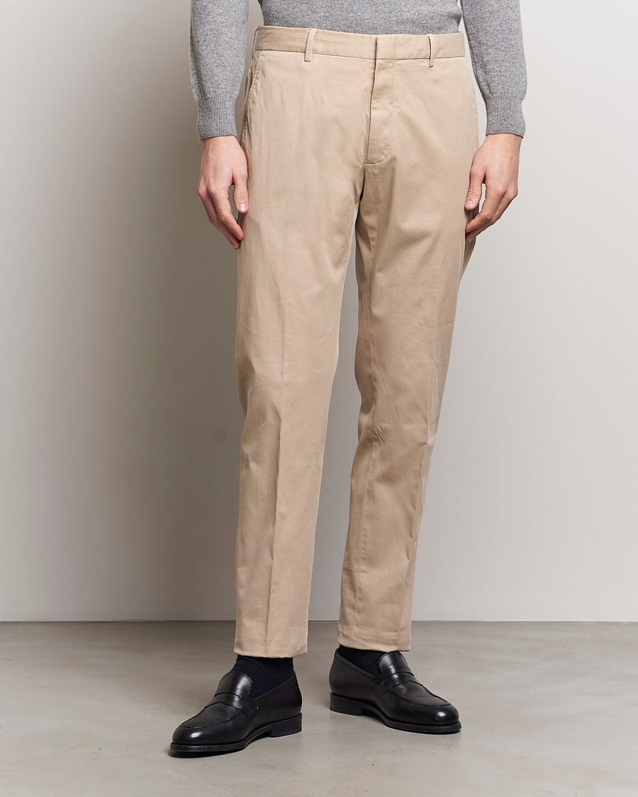 Mies | Housut | Zegna | Premium Cotton Chinos Beige