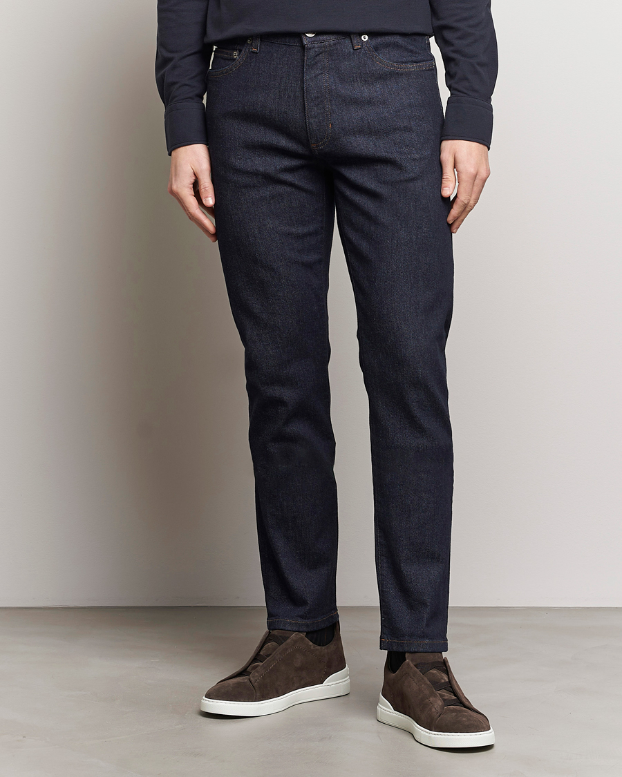 Mies | Farkut | Zegna | Slim Fit 5-Pocket Jeans Dark Indigo