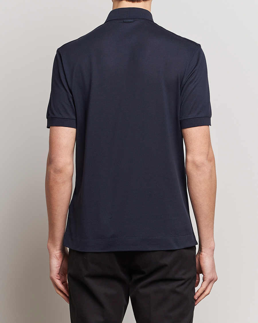 Mies | Pikeet | Zegna | Cotton/Silk Polo Navy