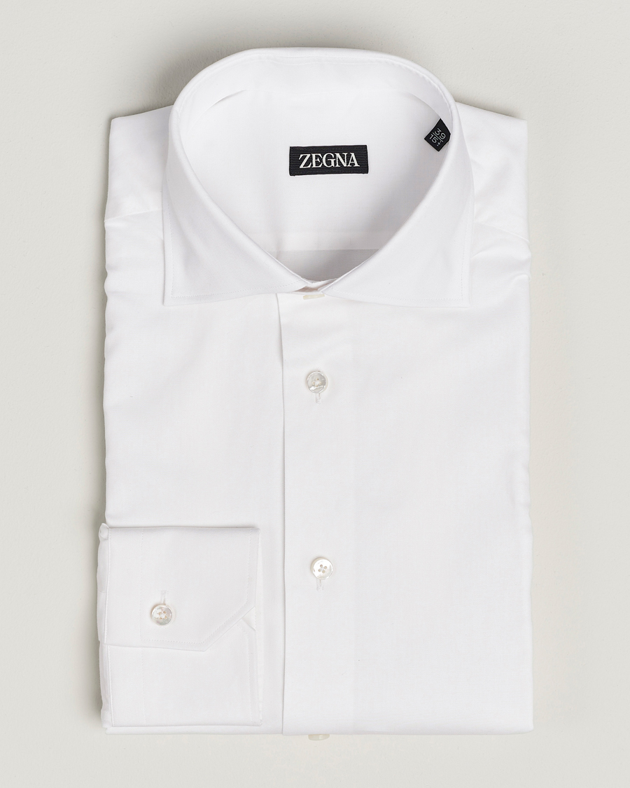 Mies | Kauluspaidat | Zegna | Slim Fit Dress Shirt White