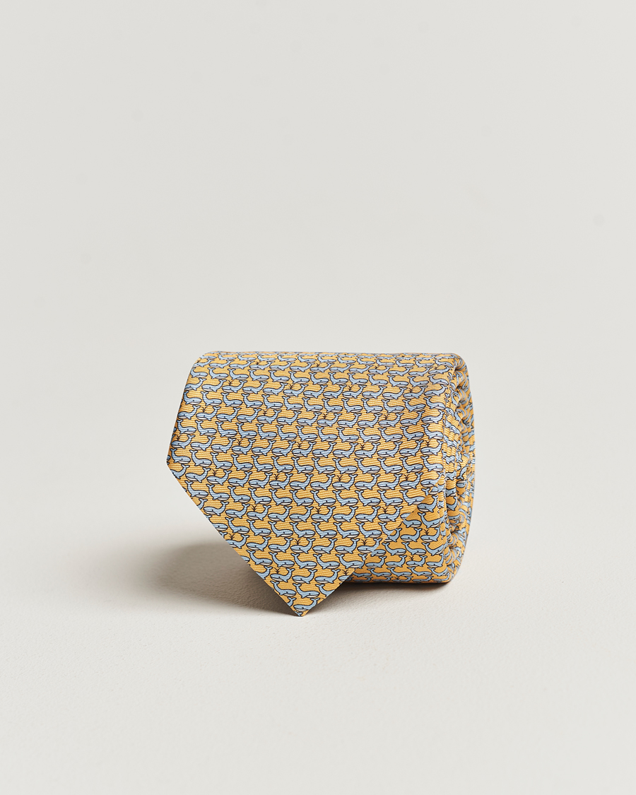 Mies | Zegna Animal Print Silk Tie Yellow | Zegna | Animal Print Silk Tie Yellow