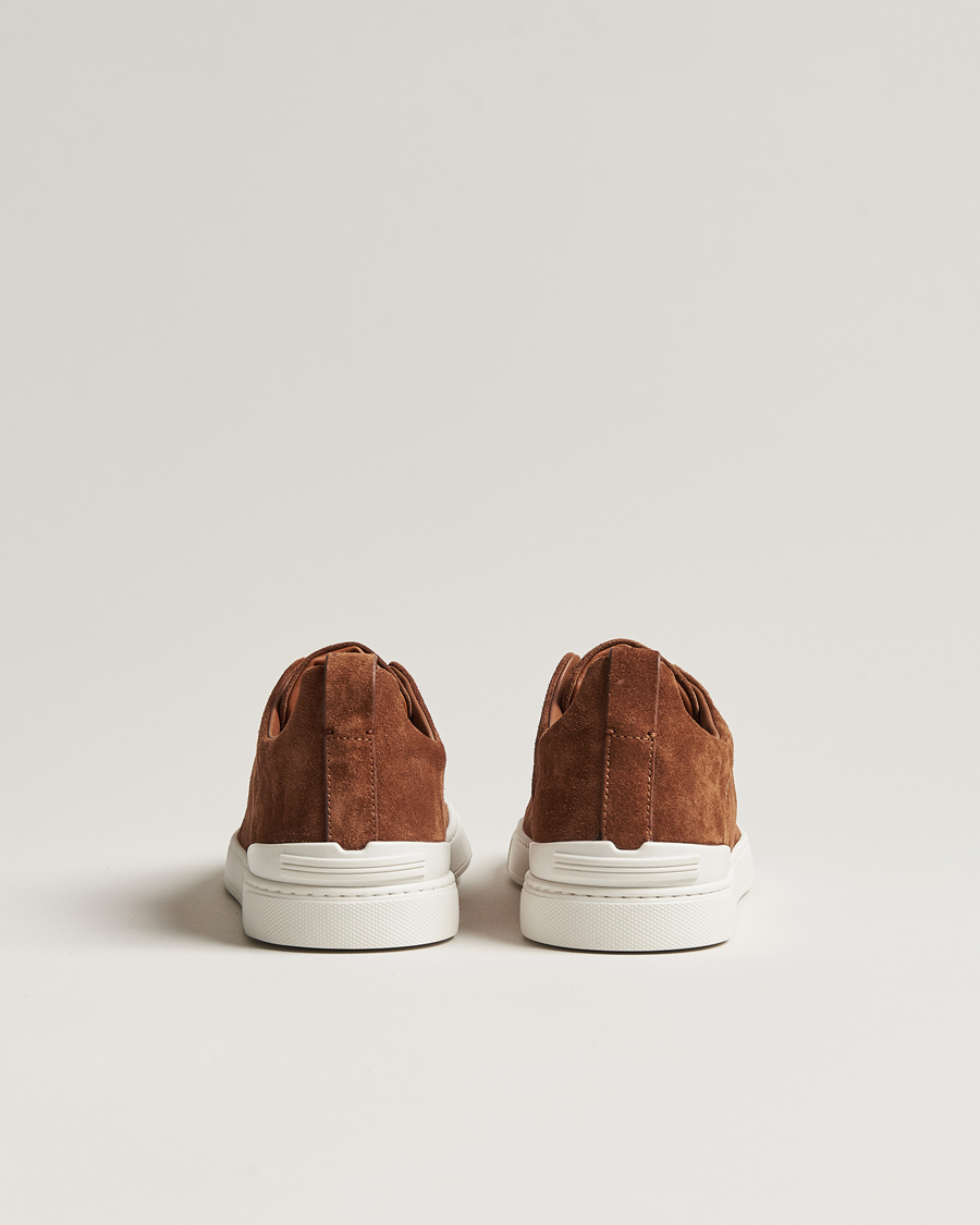 Mies | Zegna Triple Stitch Sneakers Brown Suede | Zegna | Triple Stitch Sneakers Brown Suede