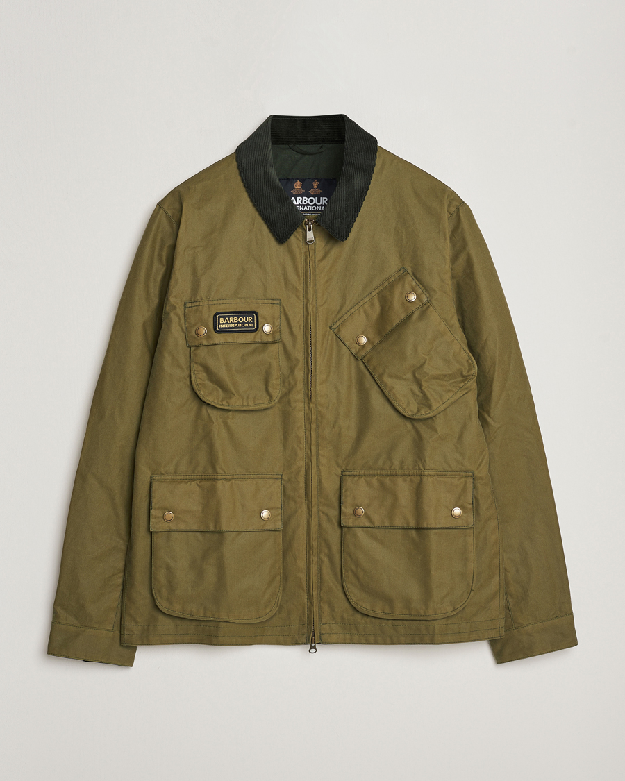 Miehet | | Barbour International | Sefton Waxed Jacket Olive Branch