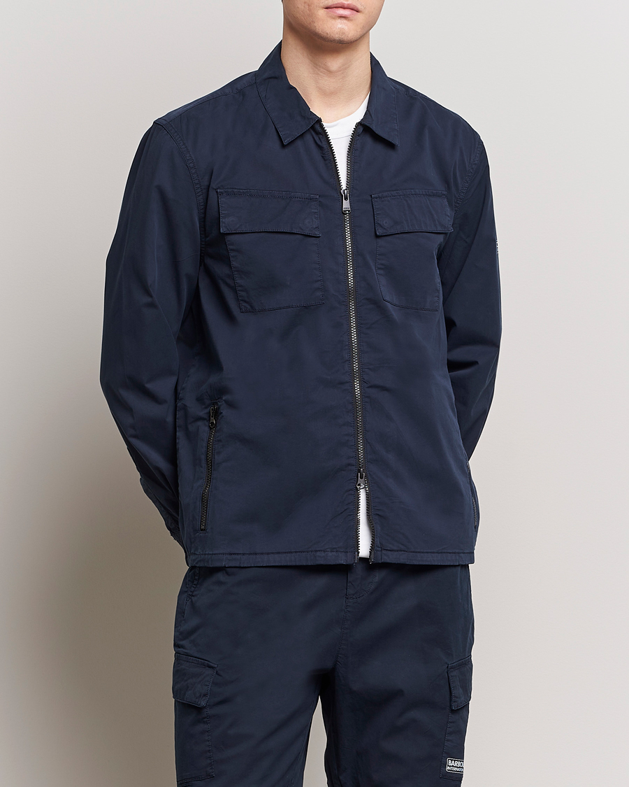 Mies | Kauluspaidat | Barbour International | Parson Cotton Overshirt Navy