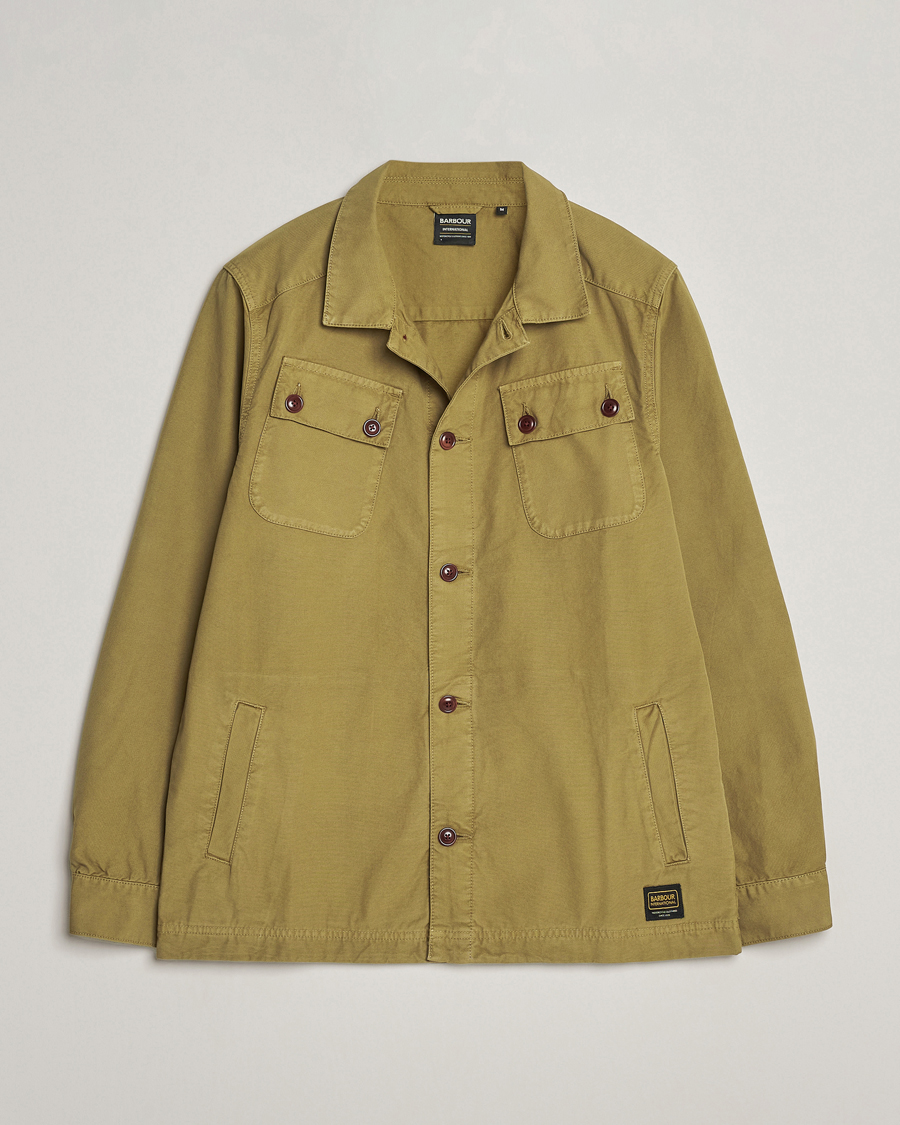 Mies | Kauluspaidat | Barbour International | Harris Cotton Overshirt Olive Branch