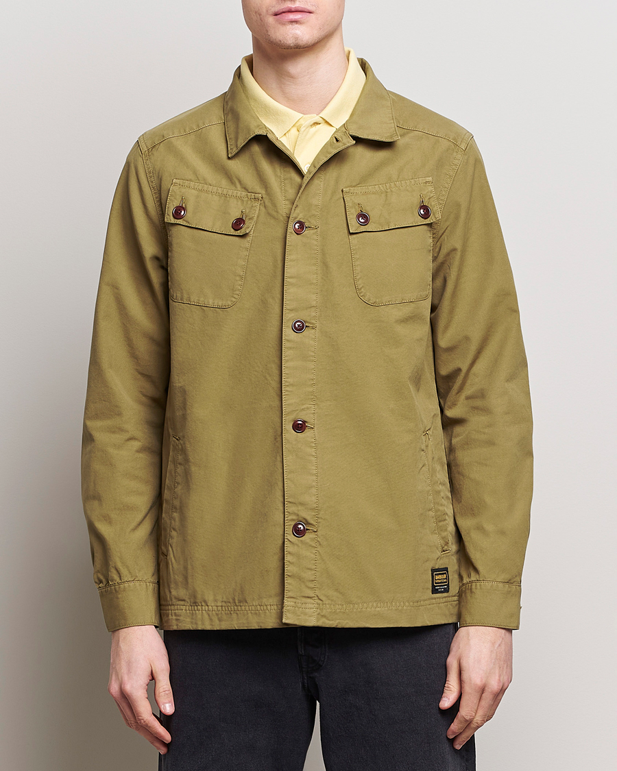Mies |  | Barbour International | Harris Cotton Overshirt Olive Branch