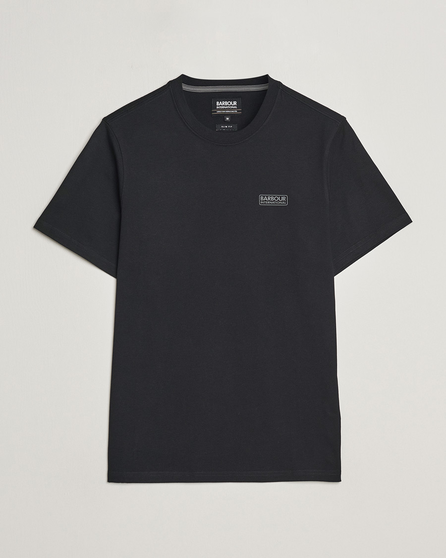 Mies | T-paidat | Barbour International | Small Logo T-Shirt Black/Pewter