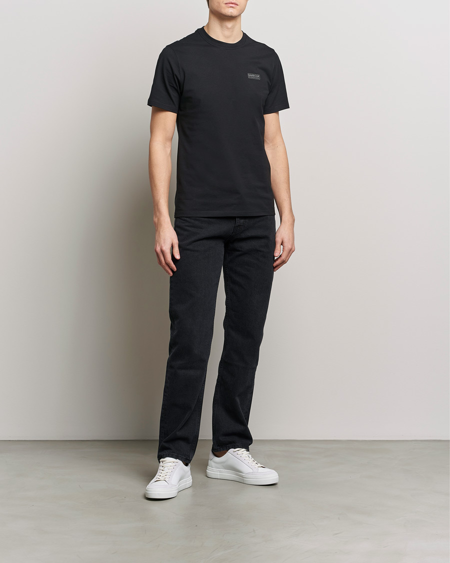 Mies | T-paidat | Barbour International | Small Logo T-Shirt Black/Pewter