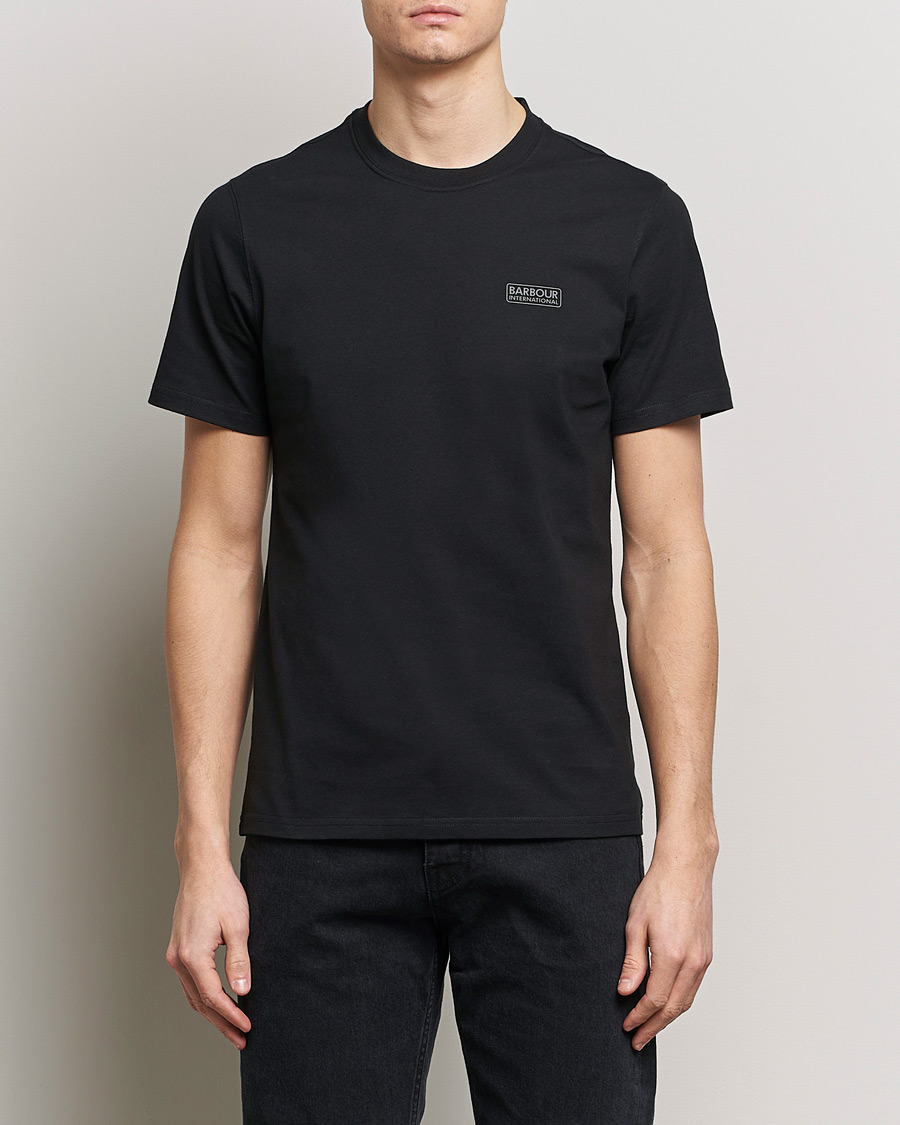 Mies | Best of British | Barbour International | Small Logo T-Shirt Black/Pewter