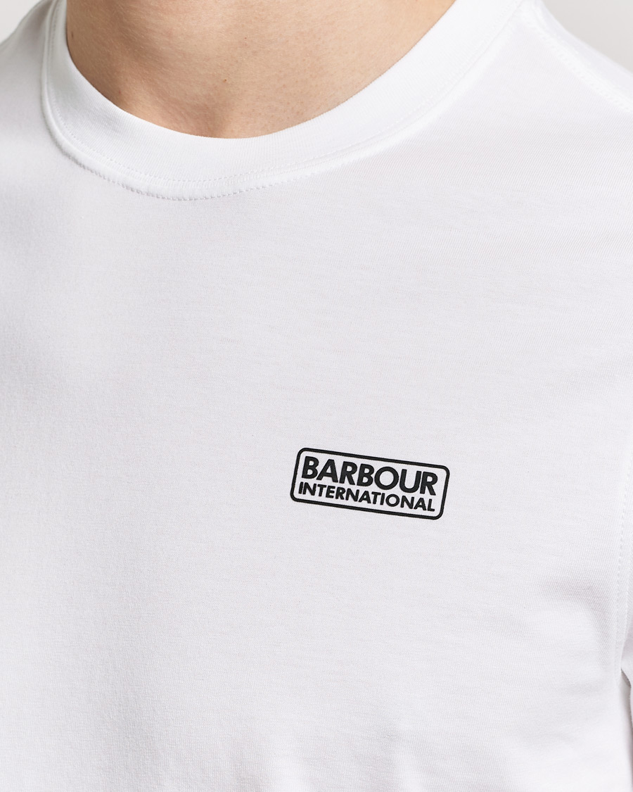 Mies | T-paidat | Barbour International | Small Logo T-Shirt White/Black