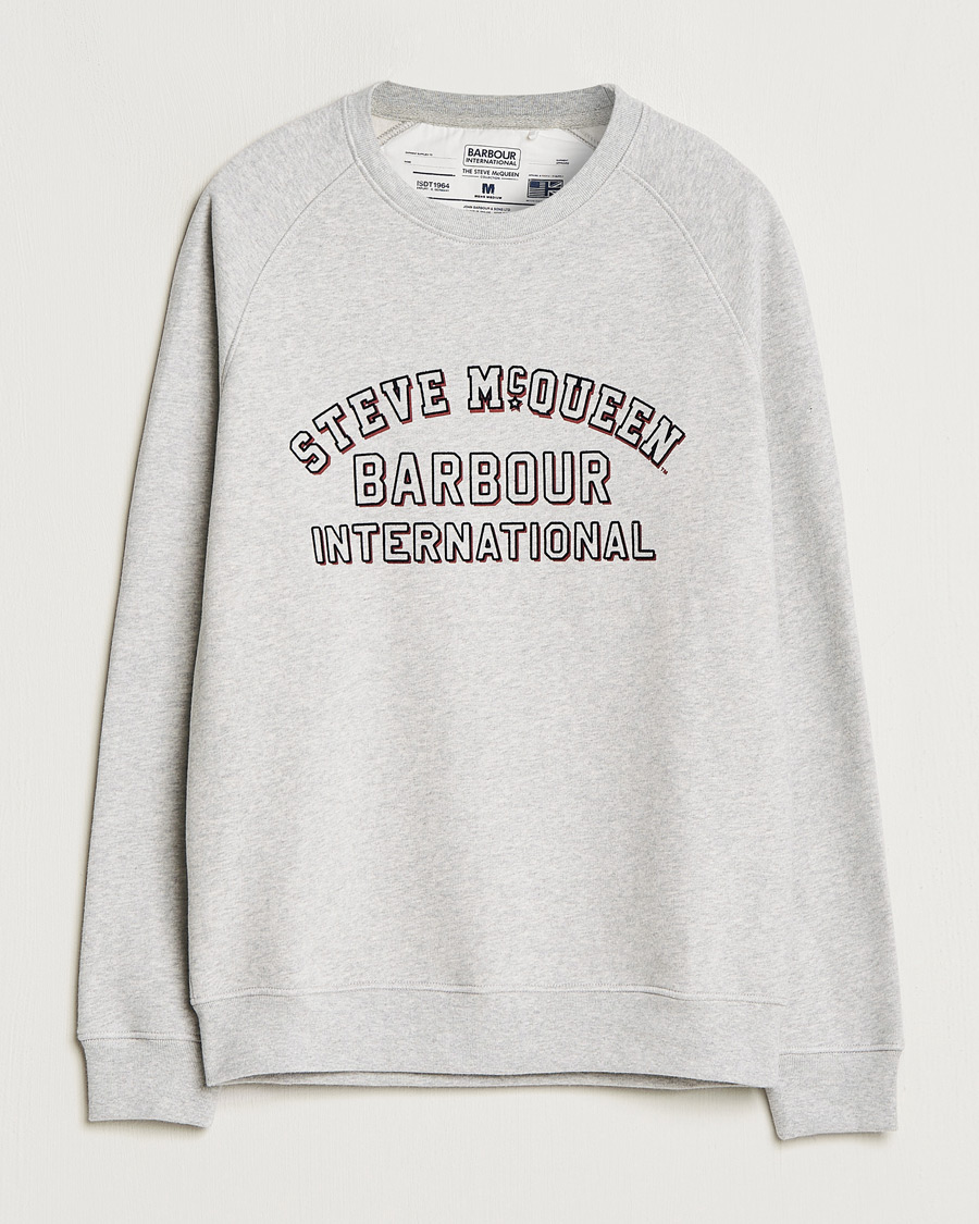 Mies | Puserot | Barbour International | Laguna Steve McQueen Sweatshirt Grey Marl