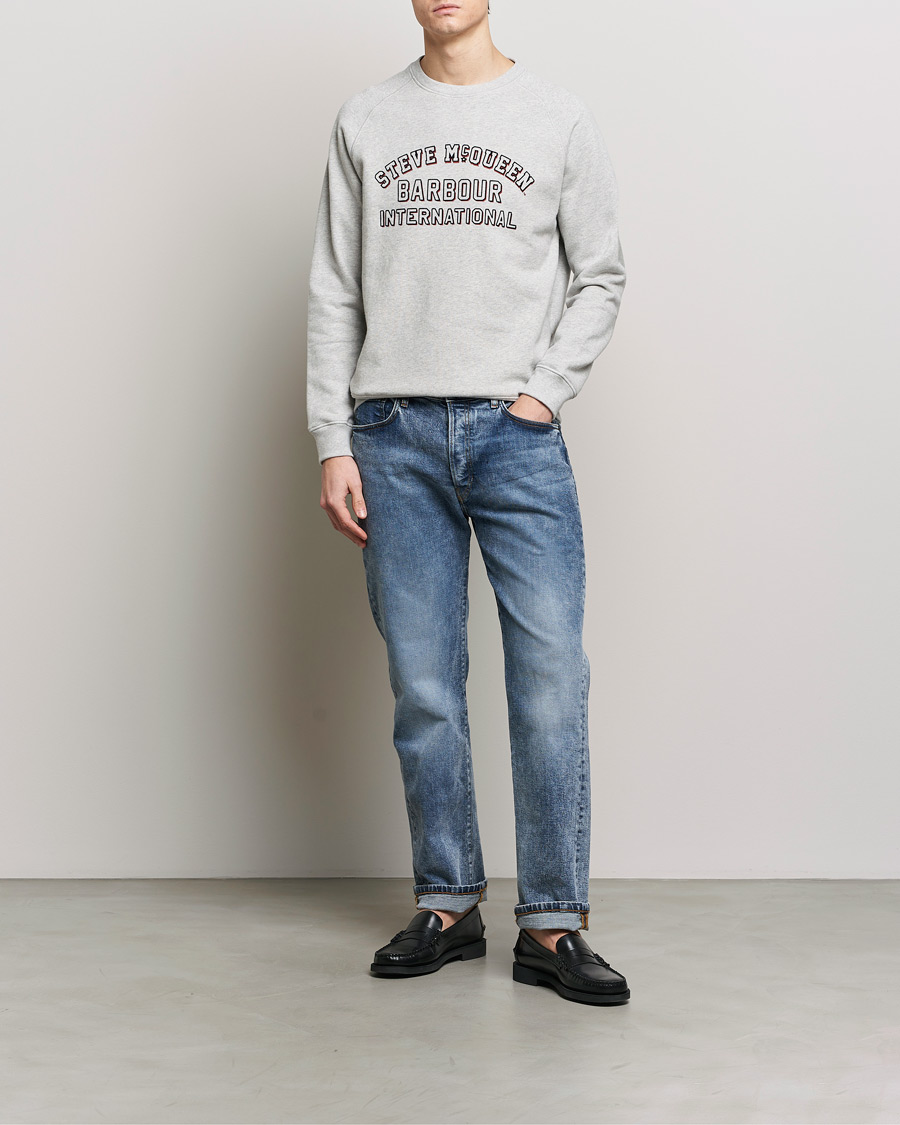 Mies | Puserot | Barbour International | Laguna Steve McQueen Sweatshirt Grey Marl