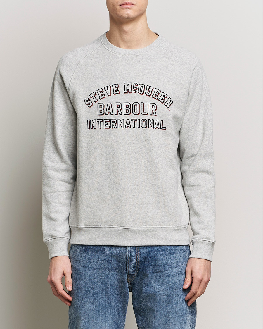 Mies | Puserot | Barbour International | Laguna Steve McQueen Sweatshirt Grey Marl