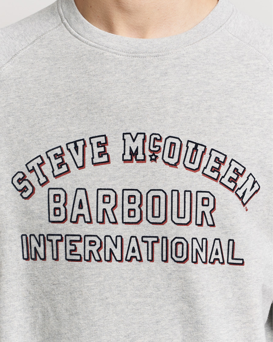 Mies | Puserot | Barbour International | Laguna Steve McQueen Sweatshirt Grey Marl