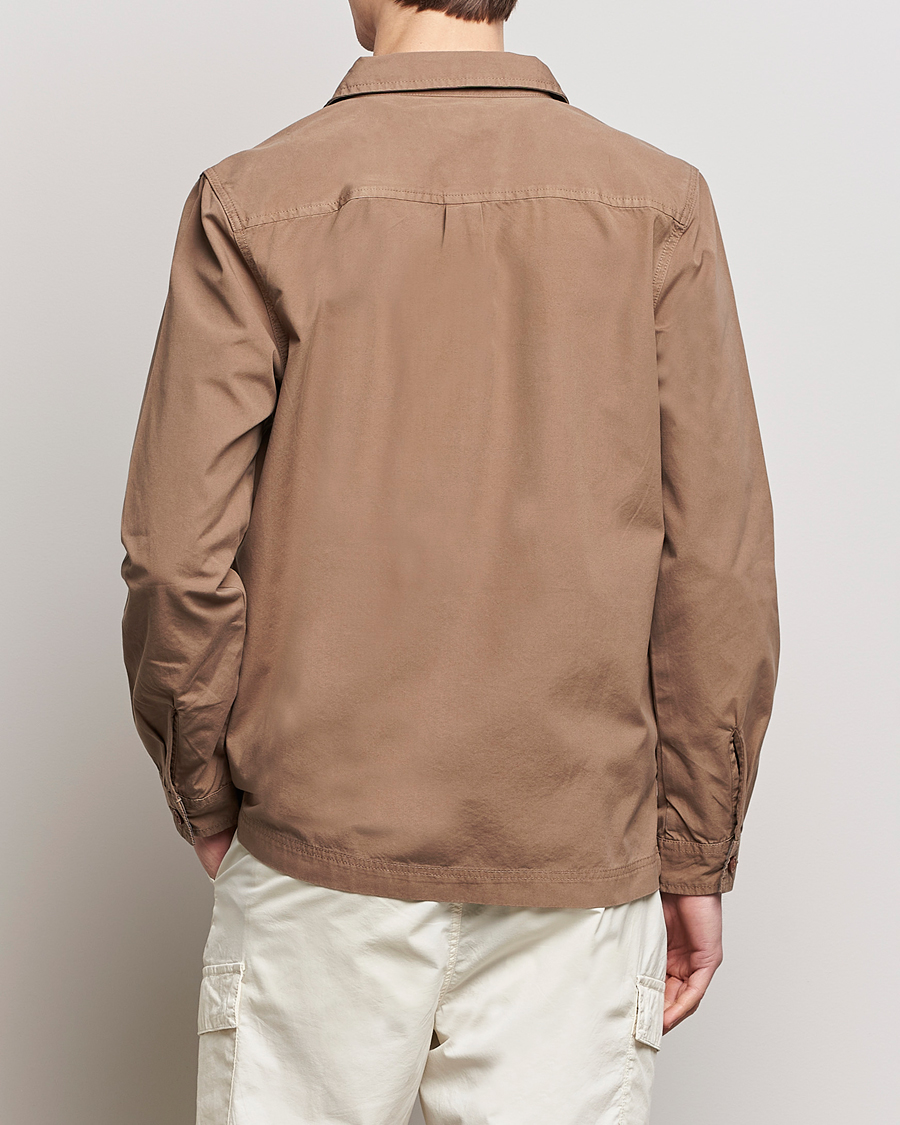 Mies | Kauluspaidat | Barbour Lifestyle | Glendale Cotton Zip Overshirt Military Brown