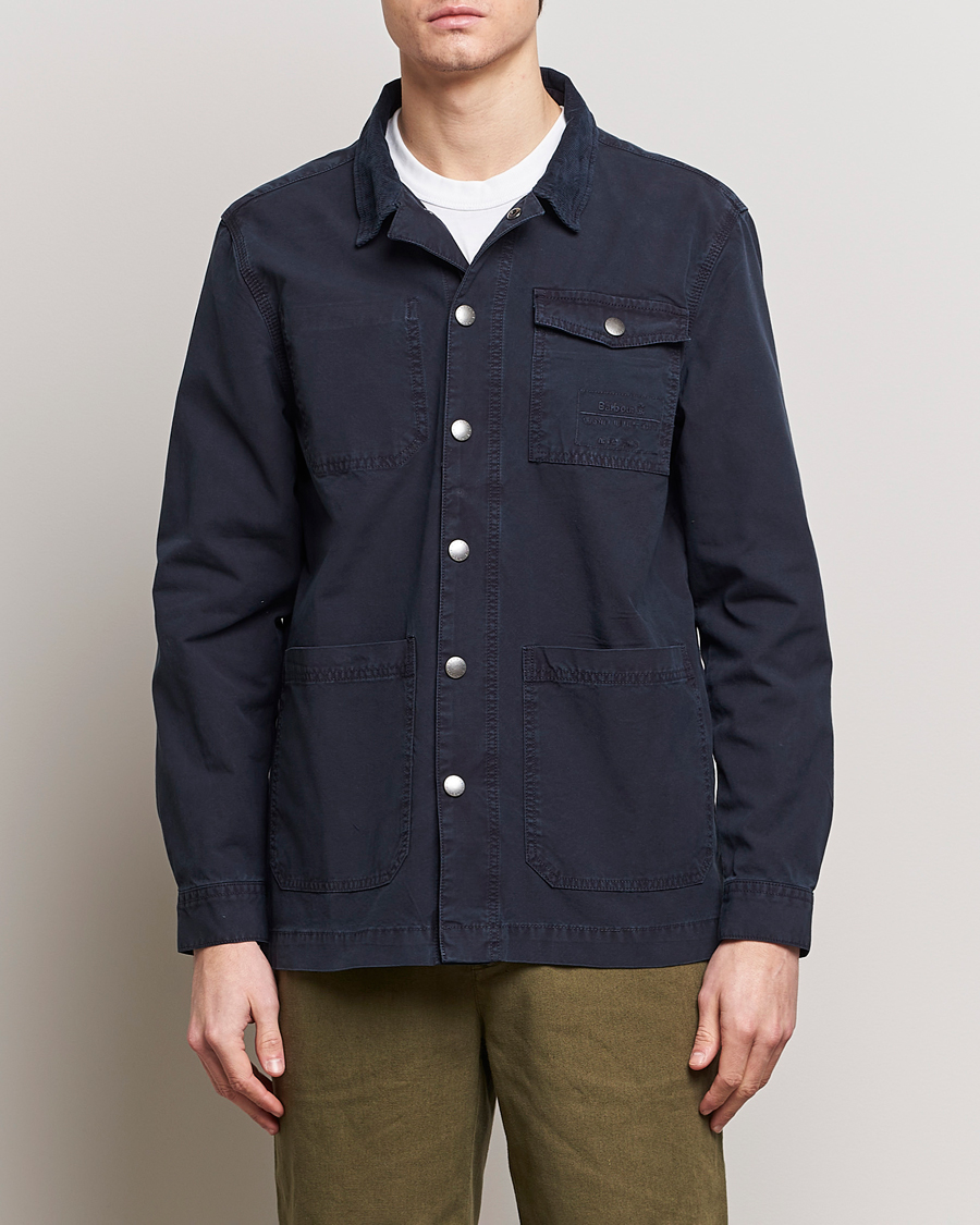 Mies | Kauluspaidat | Barbour Lifestyle | Grindle Cotton Overshirt Navy