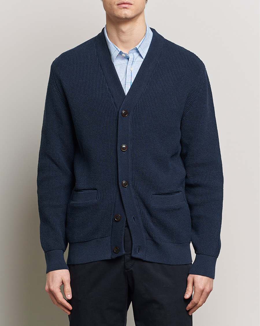 Mies | Vaatteet | Barbour Lifestyle | Howick Knitted Cotton Cardigan Navy