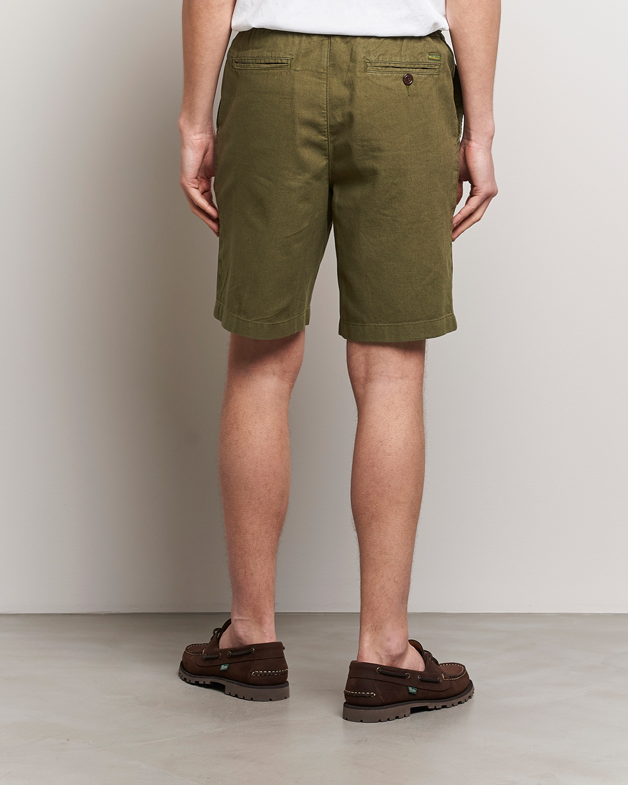 Mies | Shortsit | Barbour Lifestyle | Linen/Cotton Drawstring Shorts Military Green