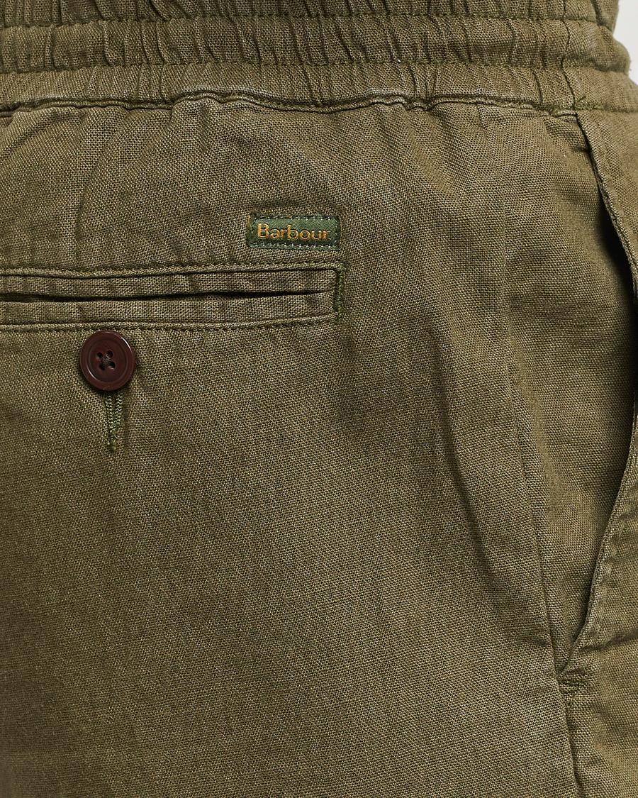 Mies | Shortsit | Barbour Lifestyle | Linen/Cotton Drawstring Shorts Military Green