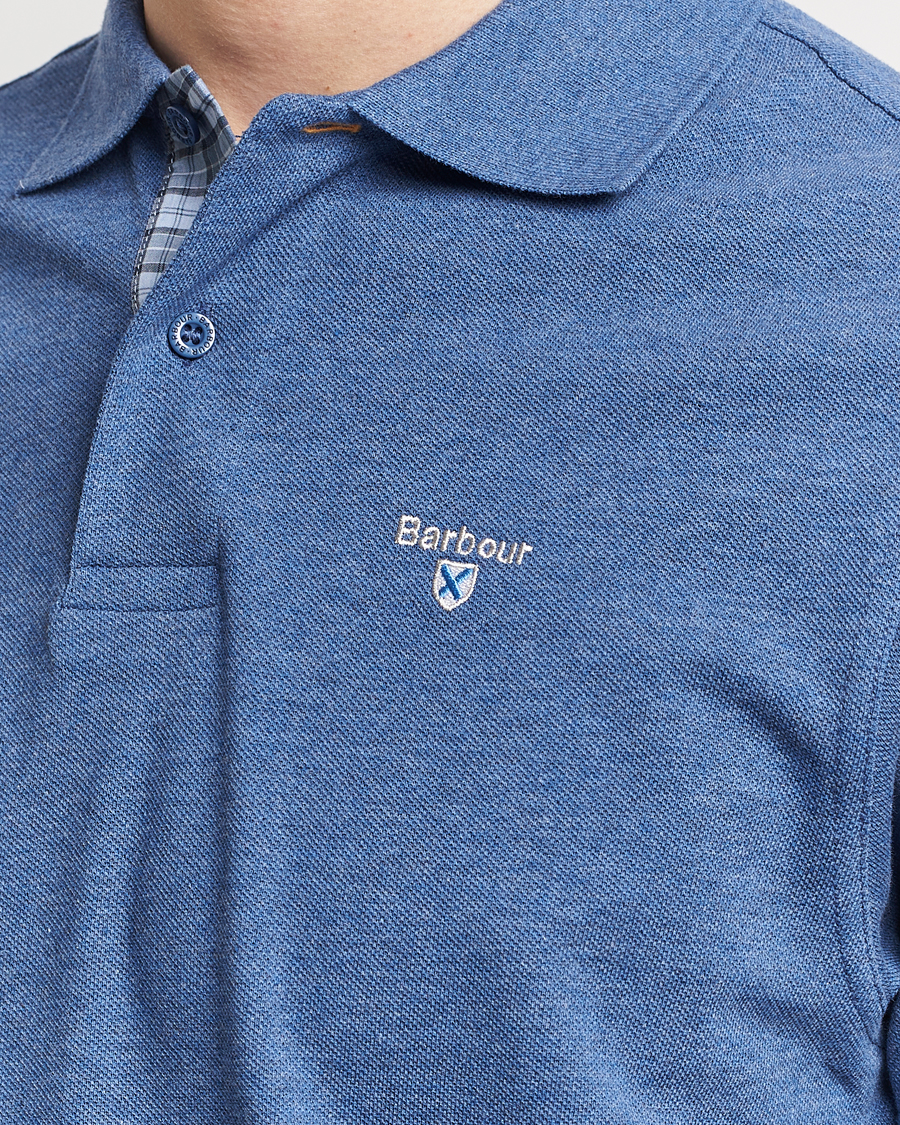 Mies | Pikeet | Barbour Lifestyle | Tartan Pique Polo Dark Chambray Marl