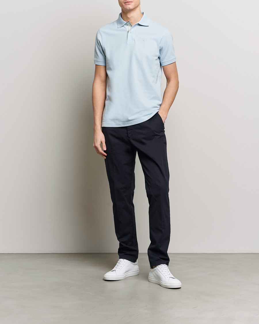 Mies | Pikeet | Barbour Lifestyle | Tartan Pique Polo Niagra Mist