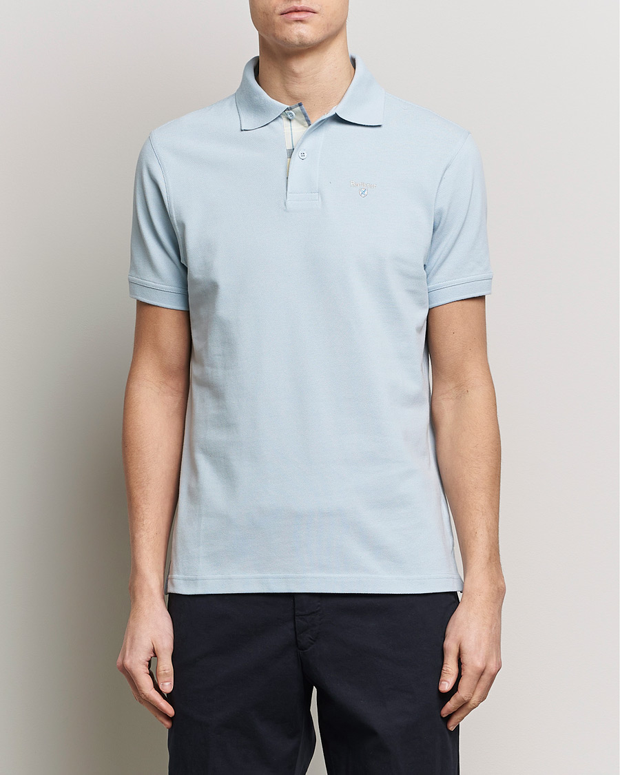 Mies | Pikeet | Barbour Lifestyle | Tartan Pique Polo Niagra Mist