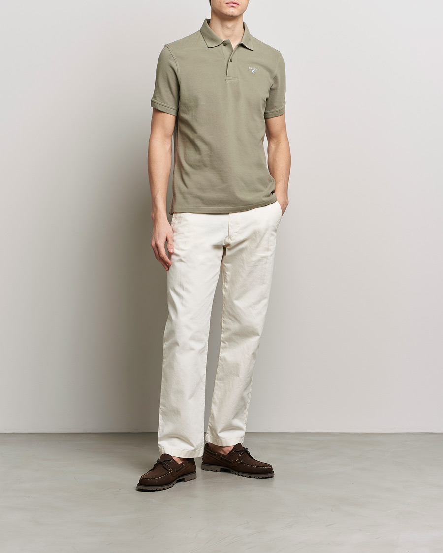 Mies | Pikeet | Barbour Lifestyle | Sports Polo Dusty Green