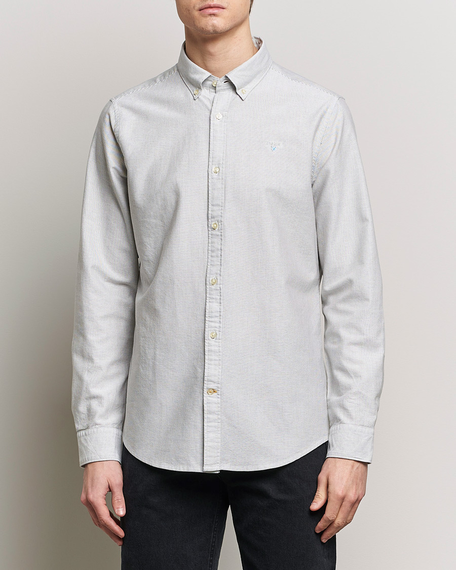 Mies | Kanta-asiakastarjous | Barbour Lifestyle | Tailored Fit Striped Oxtown Shirt Pale Sage