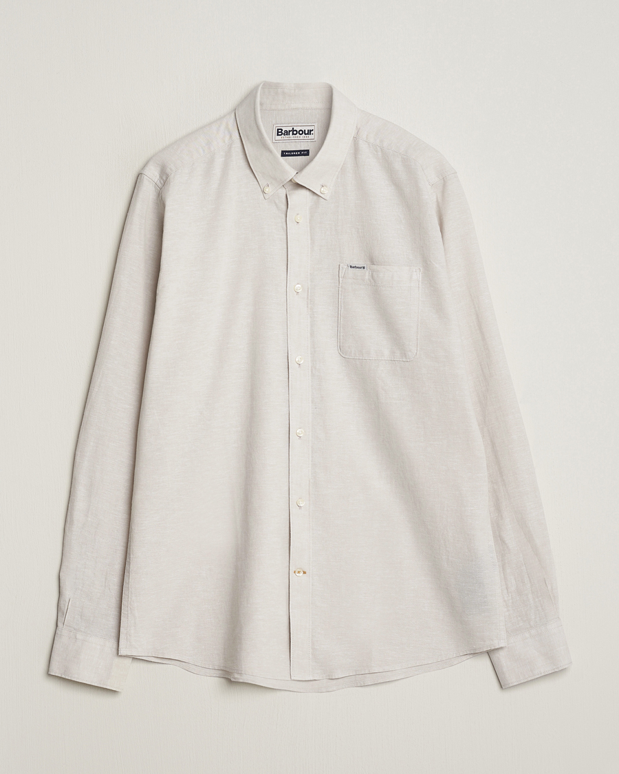 Mies | Kauluspaidat | Barbour Lifestyle | Nelson Linen/Cotton Button Down Shirt Mist