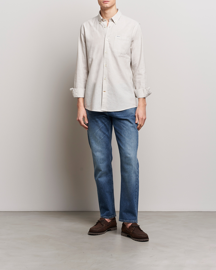Mies | Kauluspaidat | Barbour Lifestyle | Nelson Linen/Cotton Button Down Shirt Mist