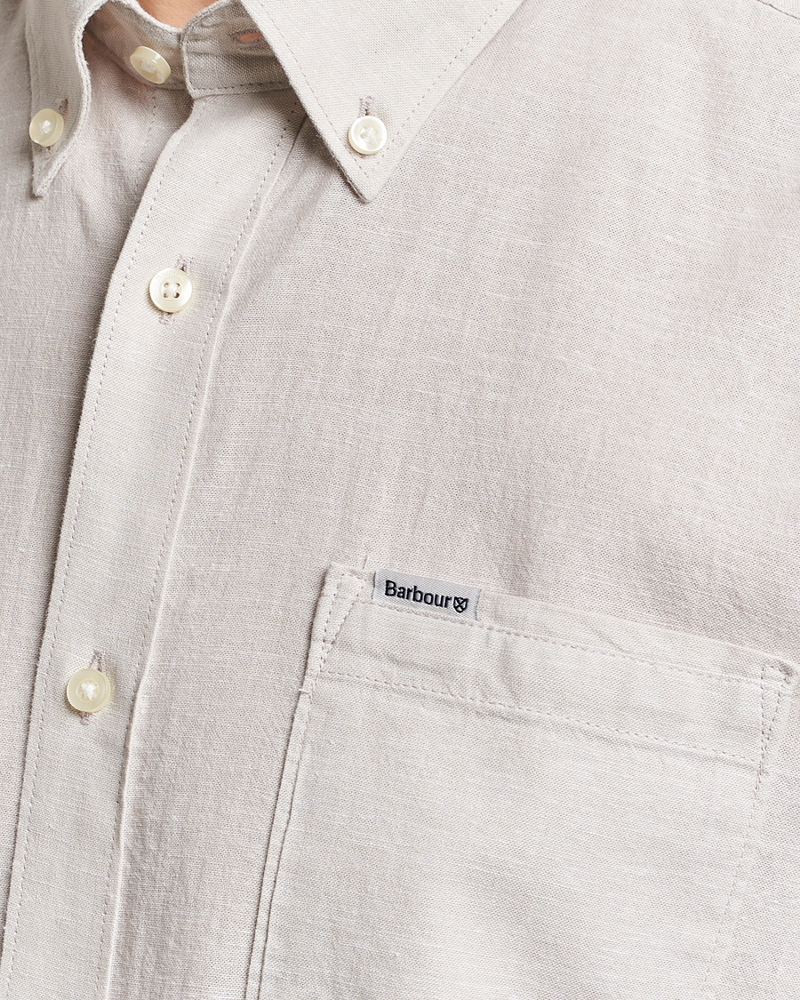 Mies | Kauluspaidat | Barbour Lifestyle | Nelson Linen/Cotton Button Down Shirt Mist