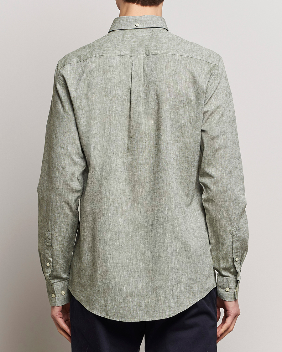 Mies | Kauluspaidat | Barbour Lifestyle | Nelson Linen/Cotton Shirt Bleached Olive