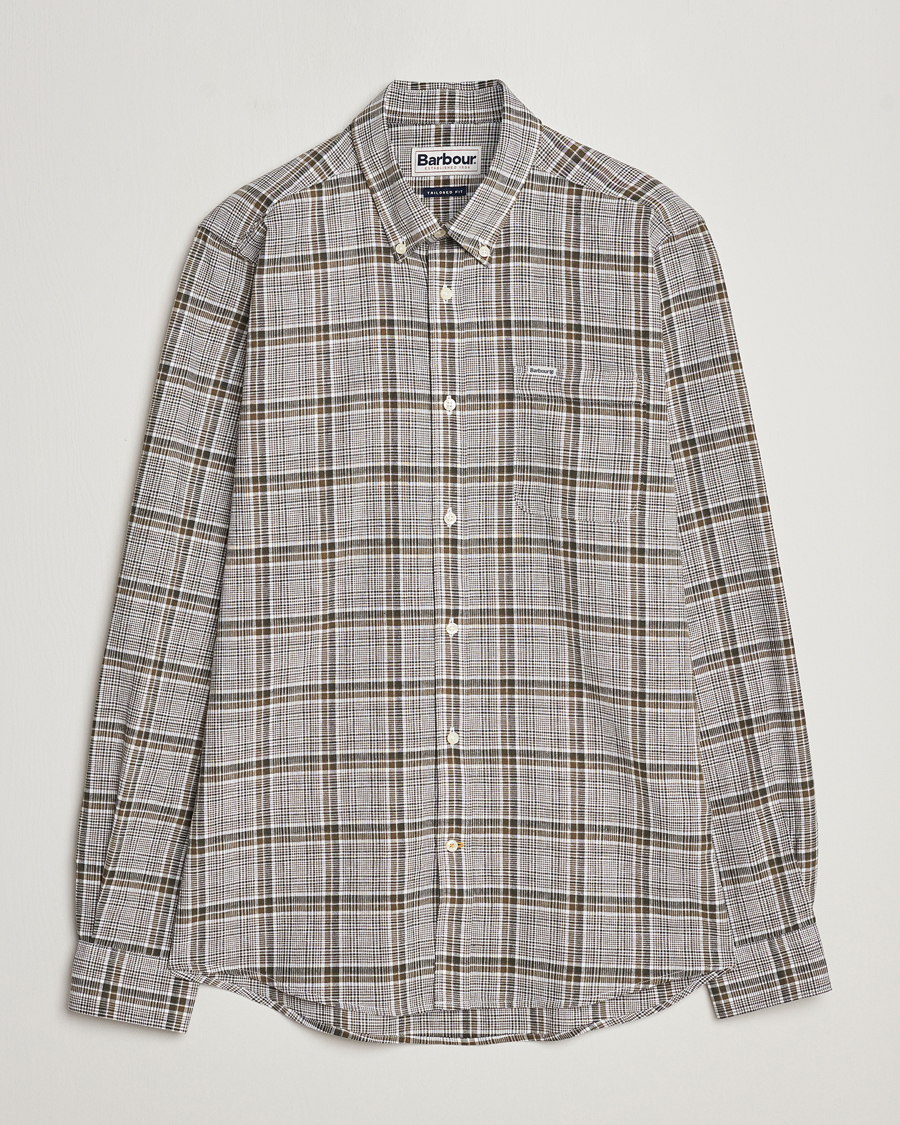 Mies | Kauluspaidat | Barbour Lifestyle | Coaleridge Checked Linen/Cotton Shirt Olive