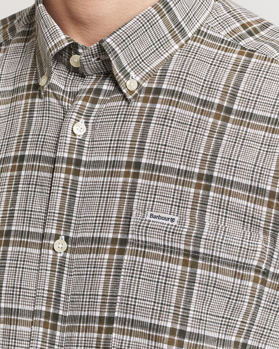 Mies | Kauluspaidat | Barbour Lifestyle | Coaleridge Checked Linen/Cotton Shirt Olive