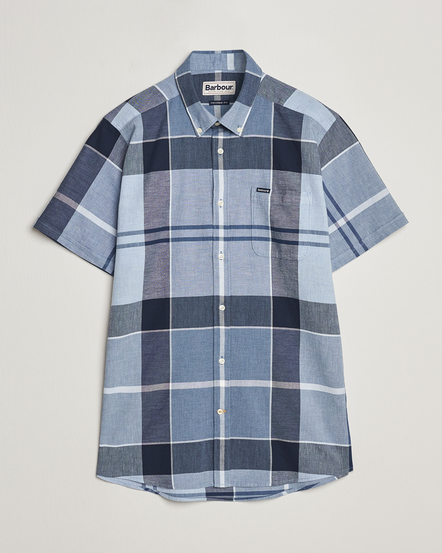 Mies | Kauluspaidat | Barbour Lifestyle | Doughill Short Sleeve Tailored Fit Shirt Berwick Blue