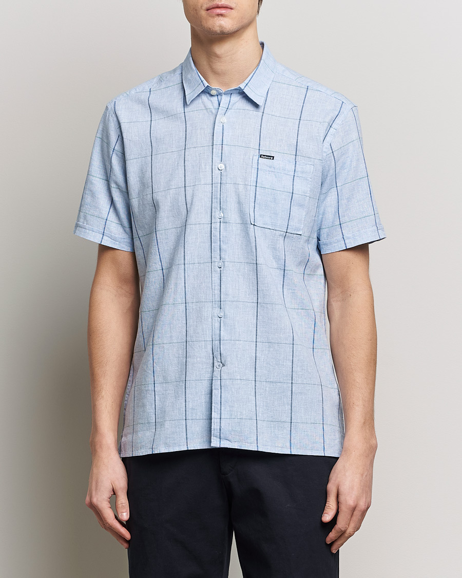 Mies | Lyhythihaiset kauluspaidat | Barbour Lifestyle | Swaledale Short Sleeve Summer Shirt Blue