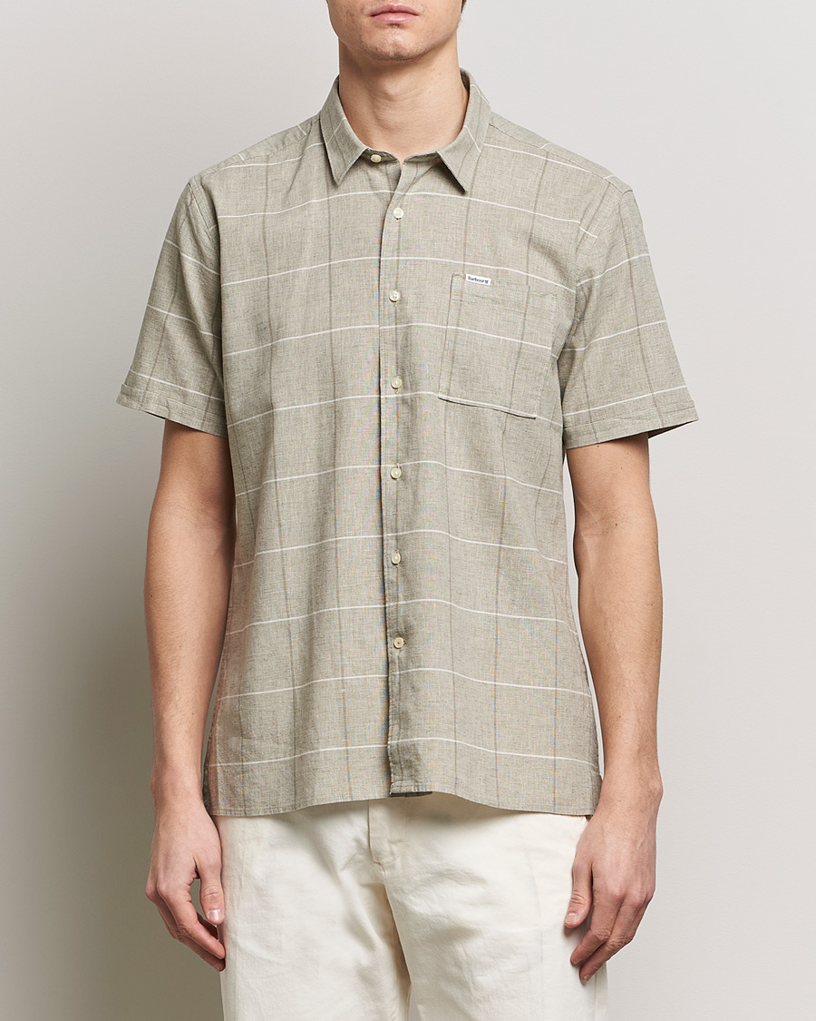 Herr | Kortärmade skjortor | Barbour Lifestyle | Swaledale Short Sleeve Summer Shirt Olive