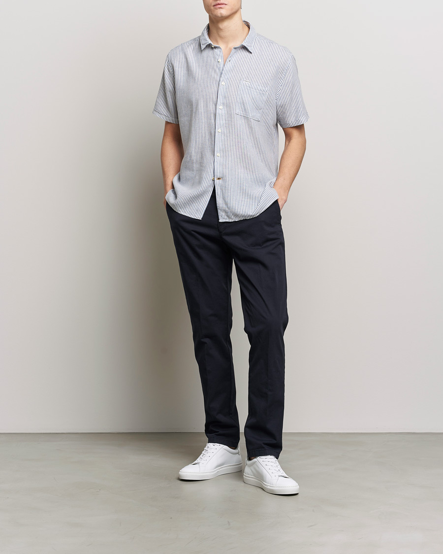 Mies | Kauluspaidat | Barbour Lifestyle | Deerpark Short Sleeve Regular Fit Summer Shirt Navy