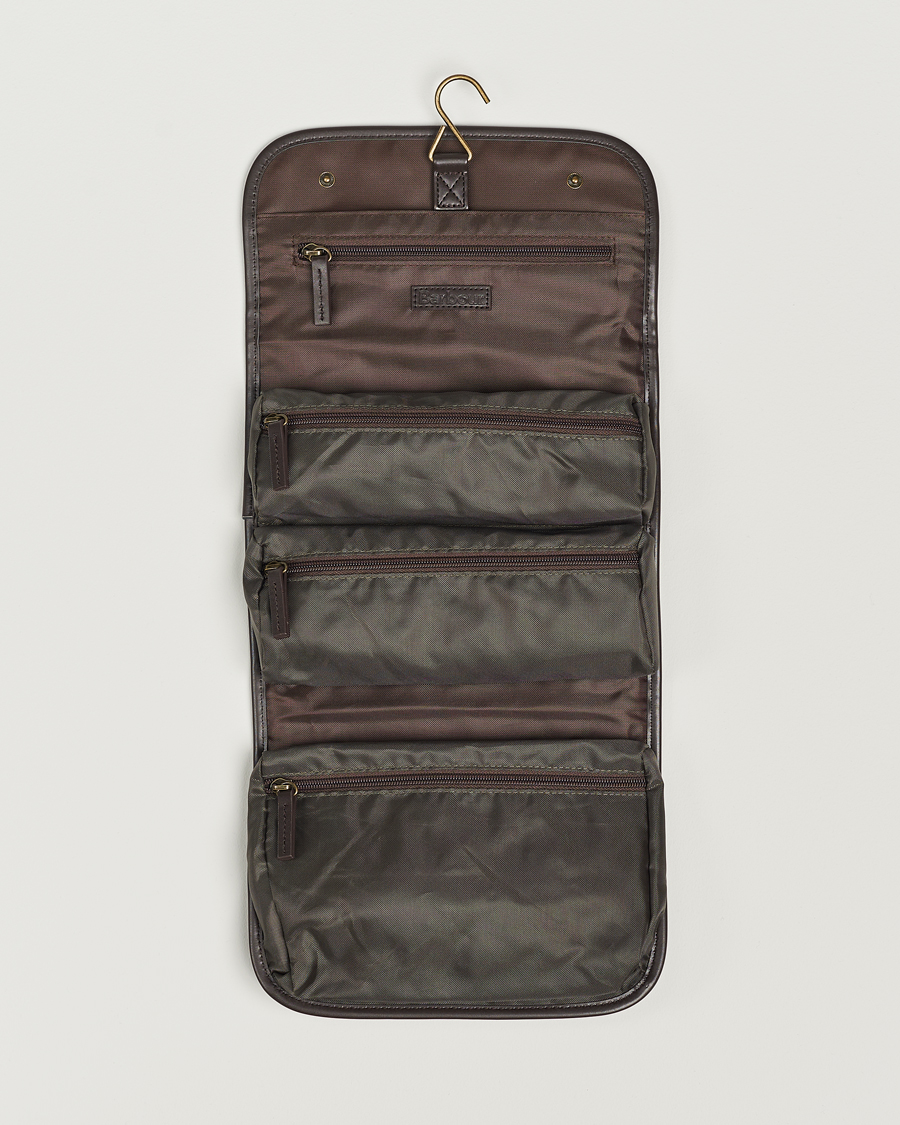 Mies | Laukut | Barbour Lifestyle | Wax Hanging Washbag Olive