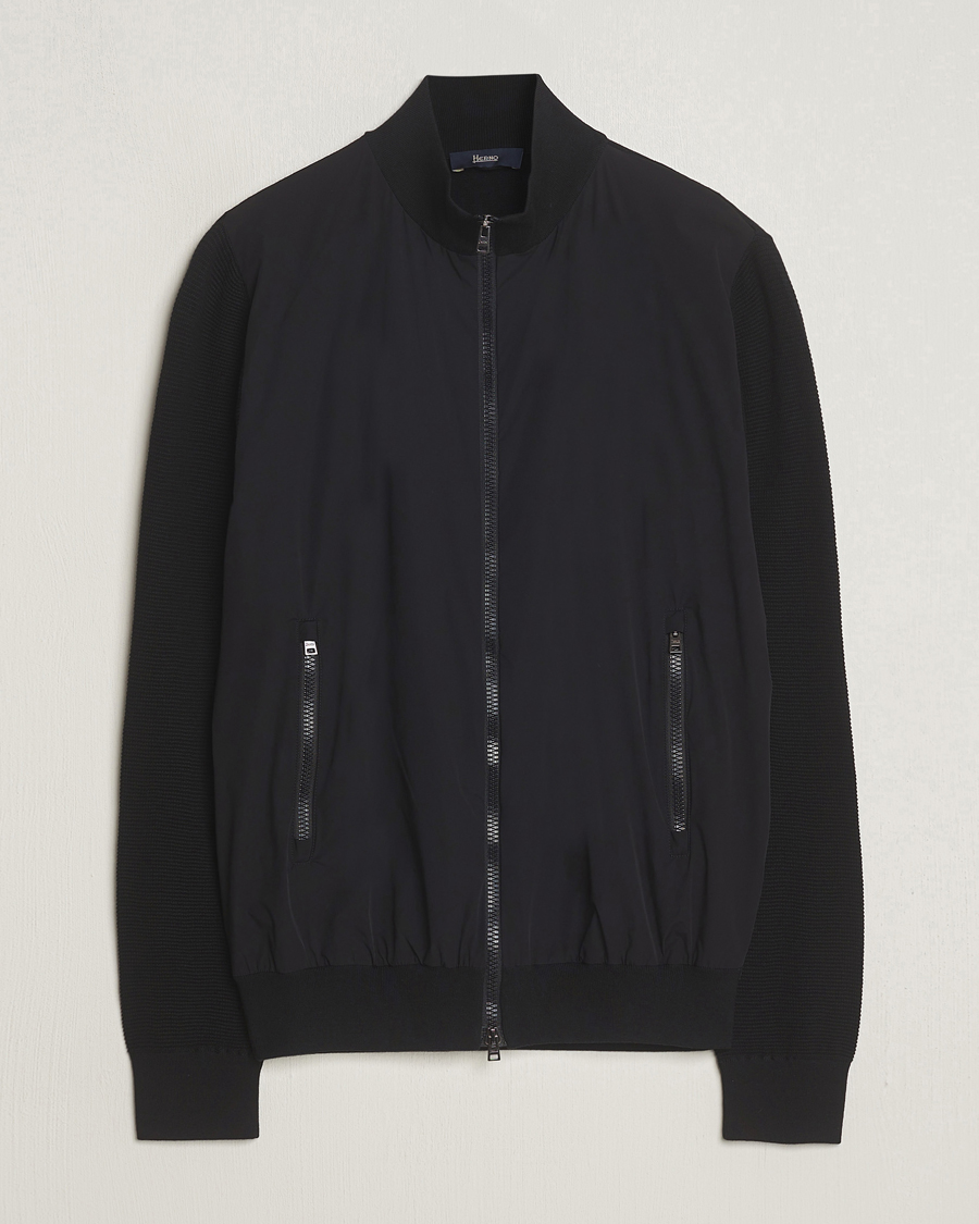 Mies | Takit | Herno | Hybrid Knit Jacket Black