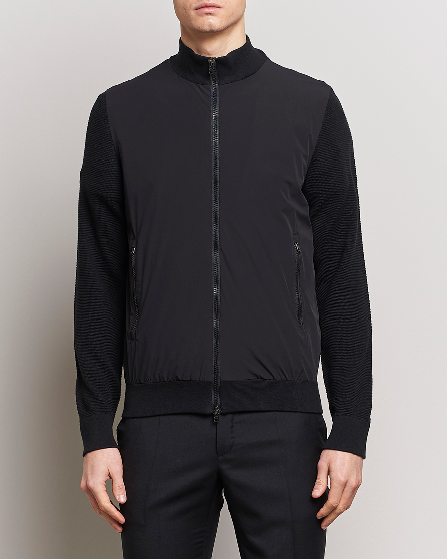 Mies | Takit | Herno | Hybrid Knit Jacket Black