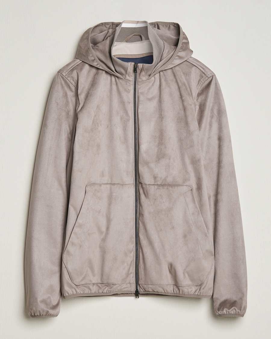 Mies | Takit | Herno | Faux Suede Bomber Jacket Grey