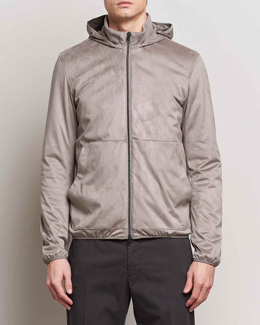 Mies | Takit | Herno | Faux Suede Bomber Jacket Grey