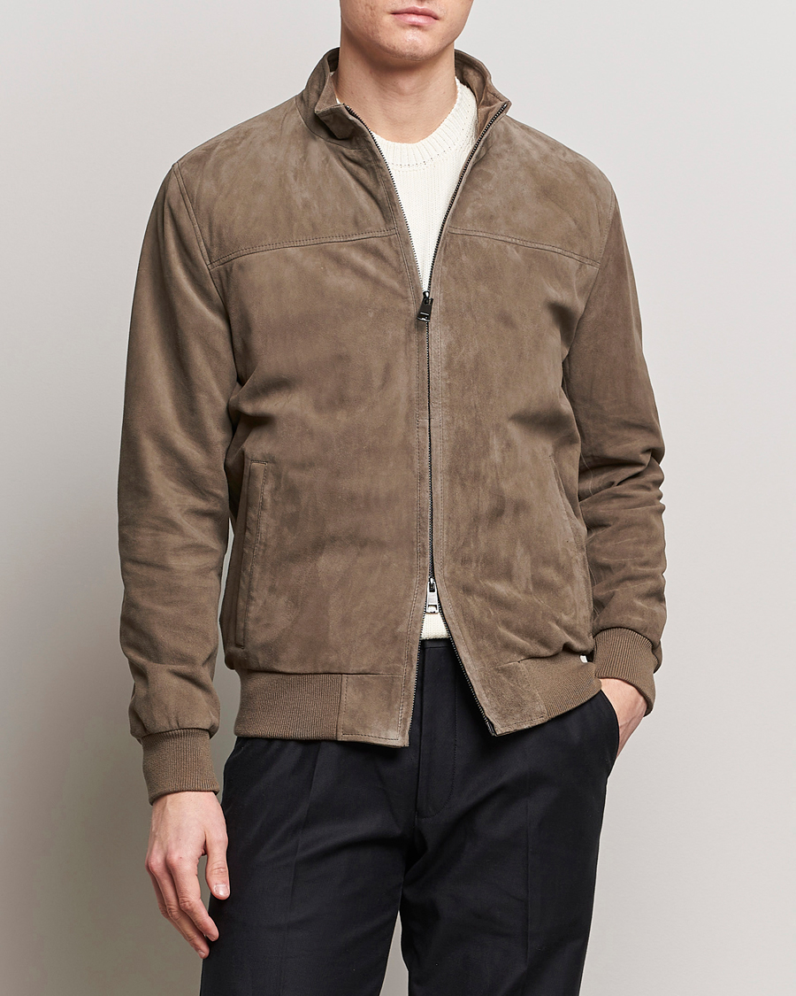 Mies | Takit | Herno | Suede Jacket Brown