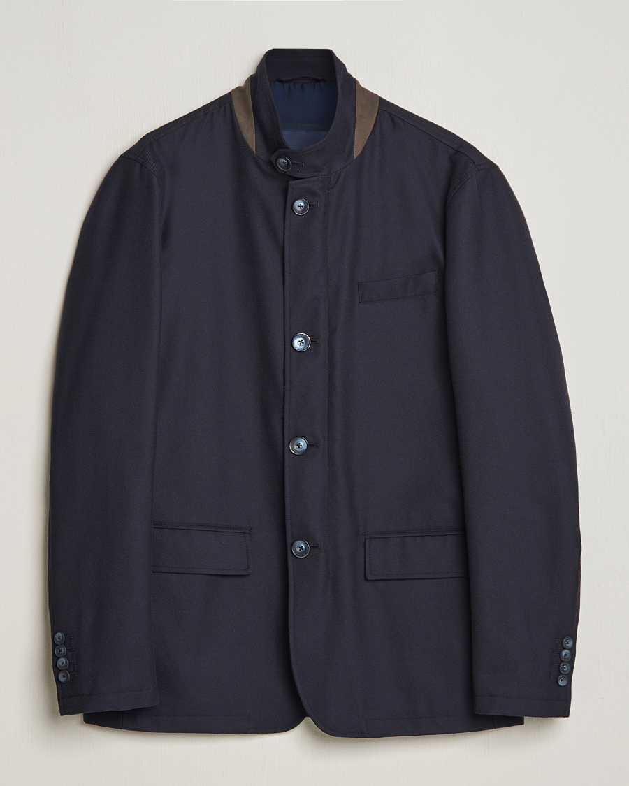 Mies | Takit | Herno | Cotton/Cashmere City Jacket Navy