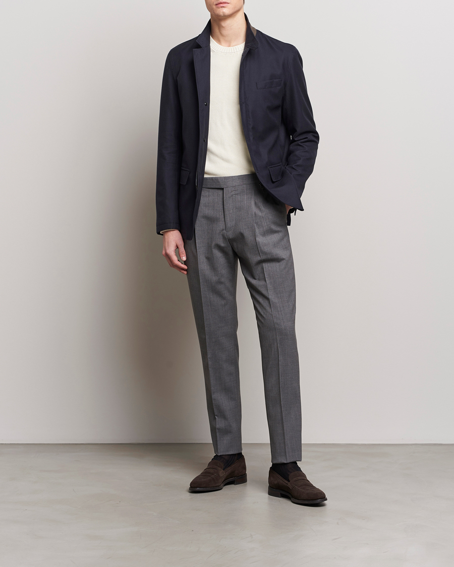 Mies | Takit | Herno | Cotton/Cashmere City Jacket Navy