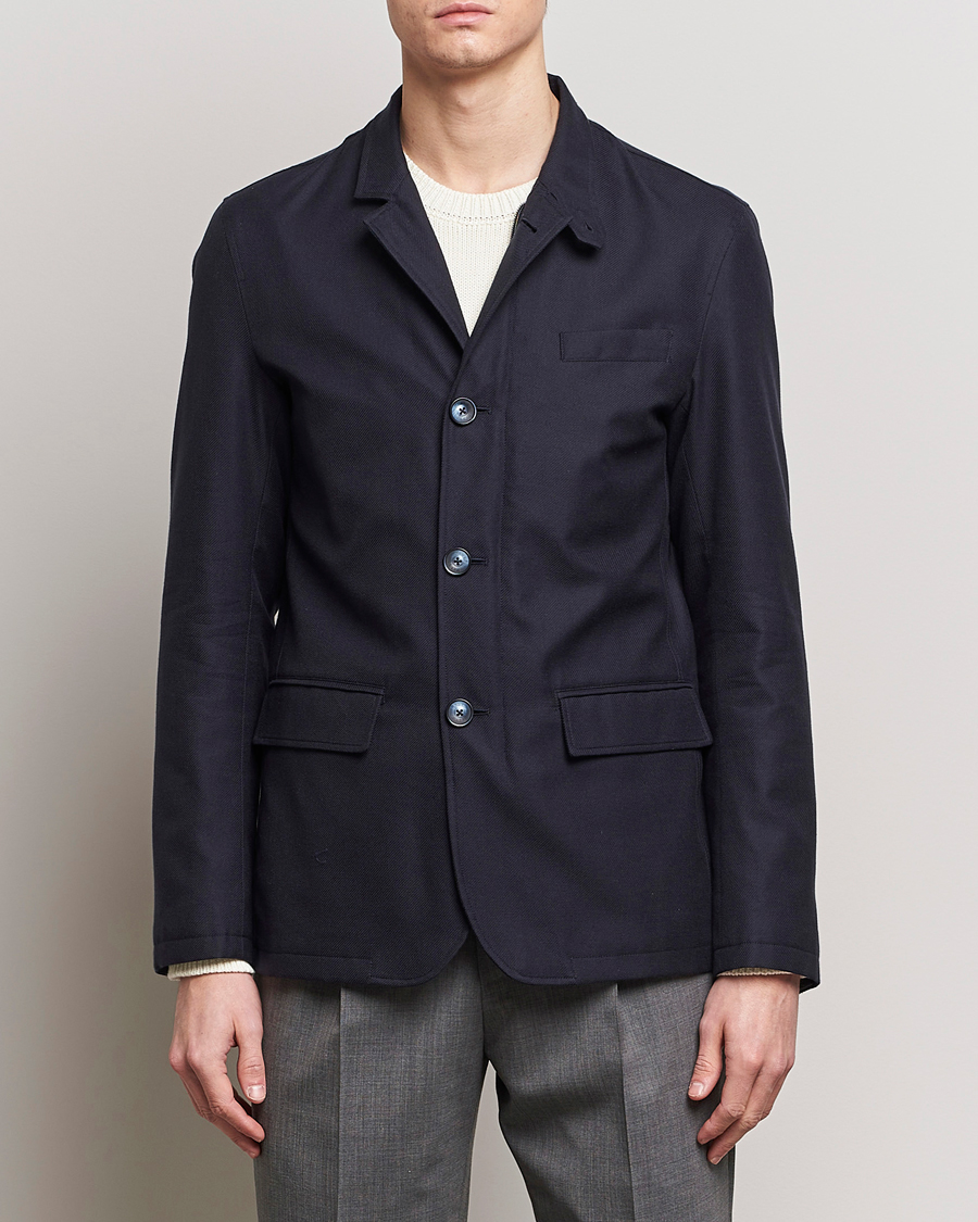 Mies | Takit | Herno | Cotton/Cashmere City Jacket Navy