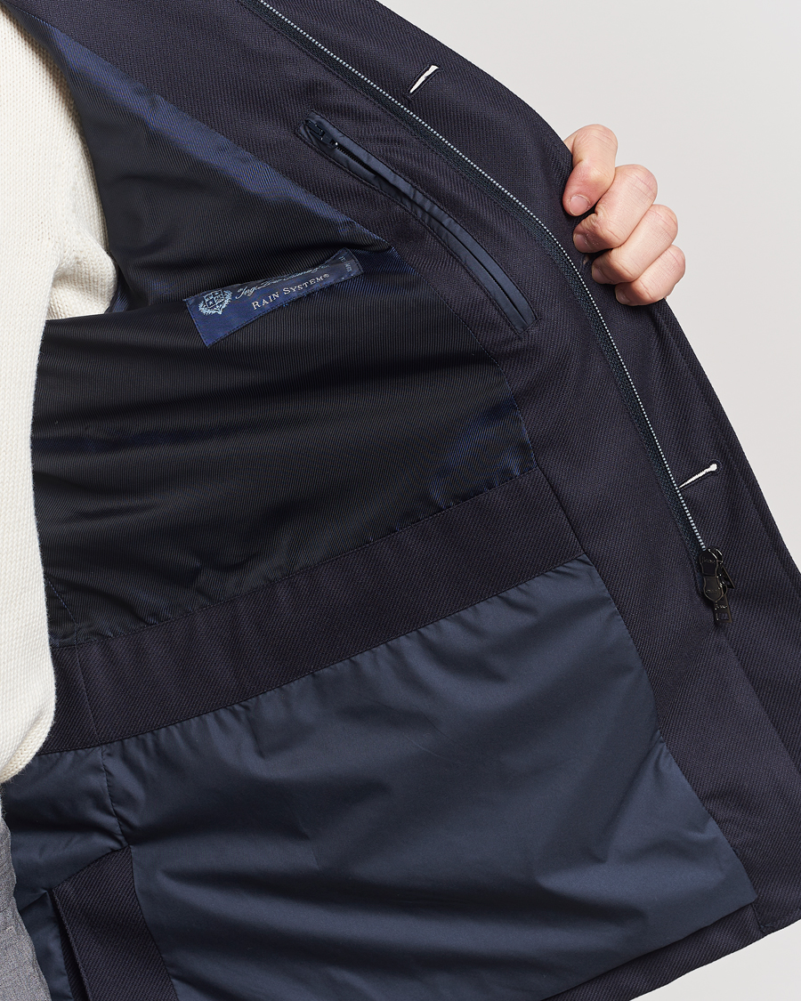Mies | Takit | Herno | Cotton/Cashmere City Jacket Navy