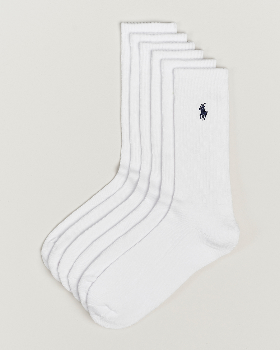 Mies | Alusvaatteet | Polo Ralph Lauren | 6-Pack Sport Crew Sock White